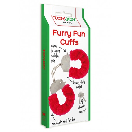 Pouta Toy Joy Furry Fun Cuffs red