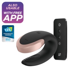 párový vibrátor Double Love Luxury Satisfyer černý