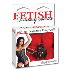 Fetish Fantasy Series Pouta Beginner's Furry Cuffs- červená
